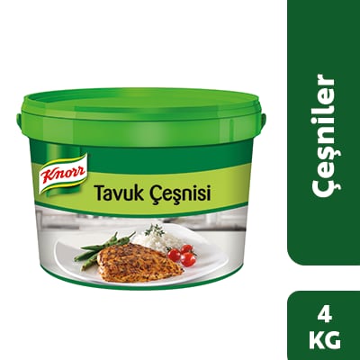 Knorr Tavuk Çeşnisi 4KG - 11 farklı baharattan oluşan özel reçetesi ile farklı baharatları karıştırma zahmetini ortadan kaldırır.